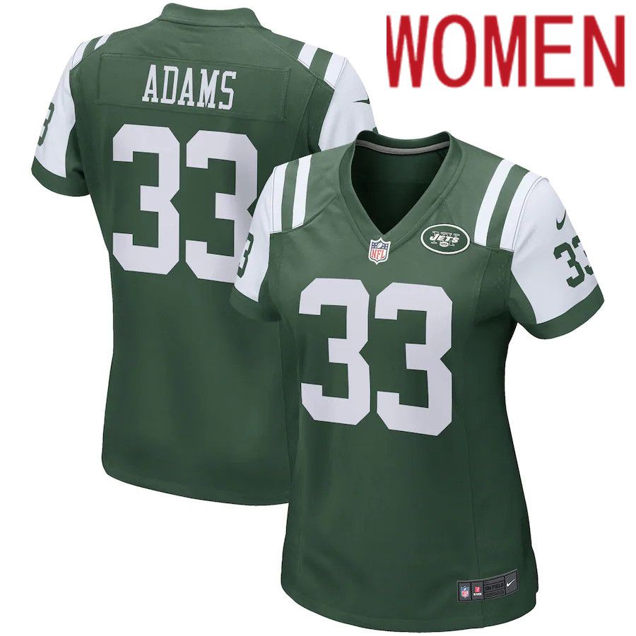 Women New York Jets 33 Jamal Adams Nike Green Game NFL Jersey